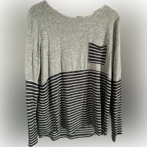 Good condition gray pink clover sweater